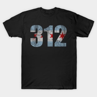 Chicago Flag 312 Fade T-Shirt